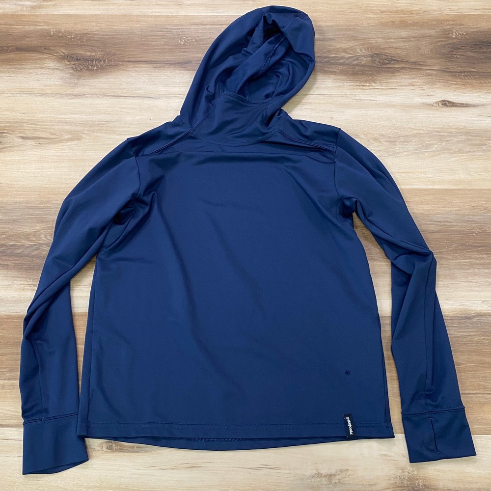 Patagonia Sun Hoody Kids L Capilene Cool Daily Polyester Blue Performance Shirt